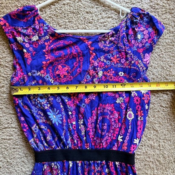 Lilly Pulitzer Women's Size Small Paisley Purple Pink Romper Elastic Waist - Picture 8 of 10